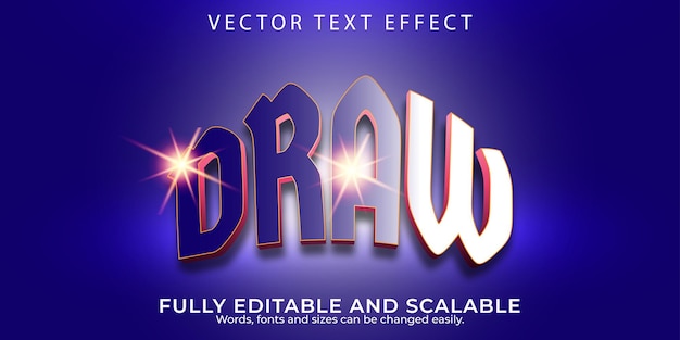 Draw text effects design with background design