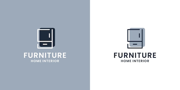 Drawer furniture logo design for home furniture company and wood work