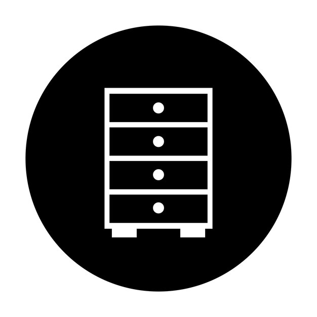 Drawer icon vector