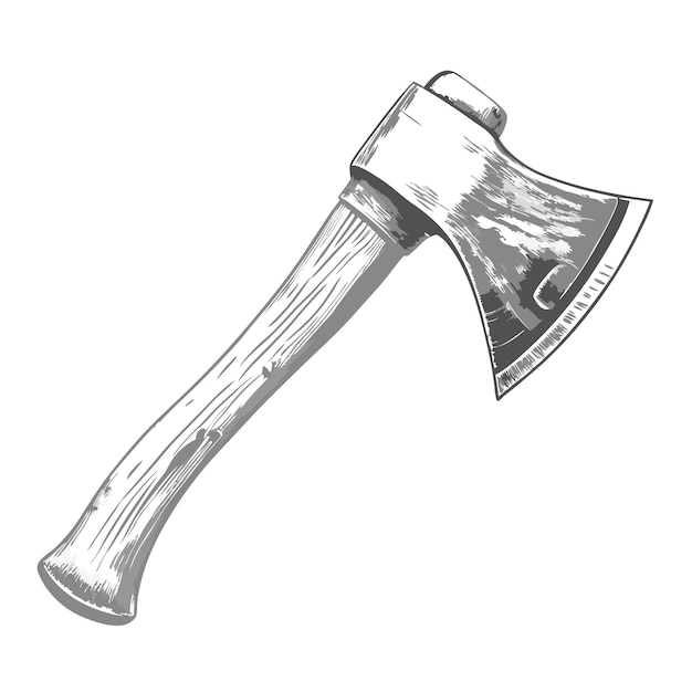 Vector a drawing of an ancient sword with a silver handle