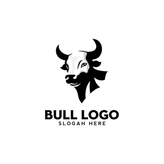 Drawing art bull head logo design illustration modern vector animal logo farm logo cattle farm