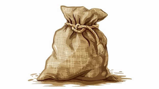 Vector a drawing of a bag of a sack of wheat