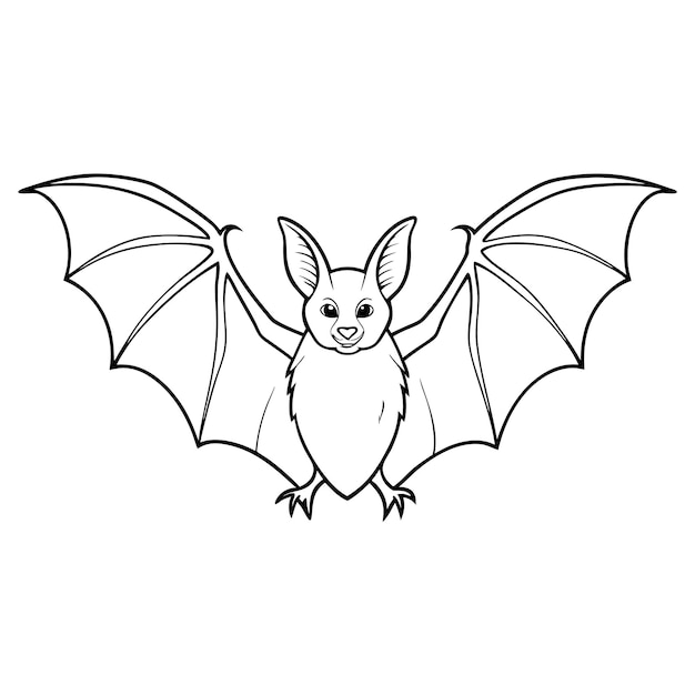 Vector a drawing of a bat that has a drawing of a bat on it