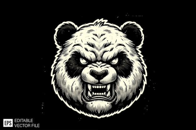 a drawing of a bear with sharp teeth and sharp teeth