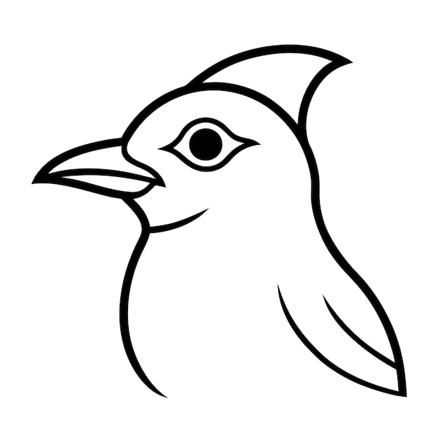 a drawing of a bird that has a white background