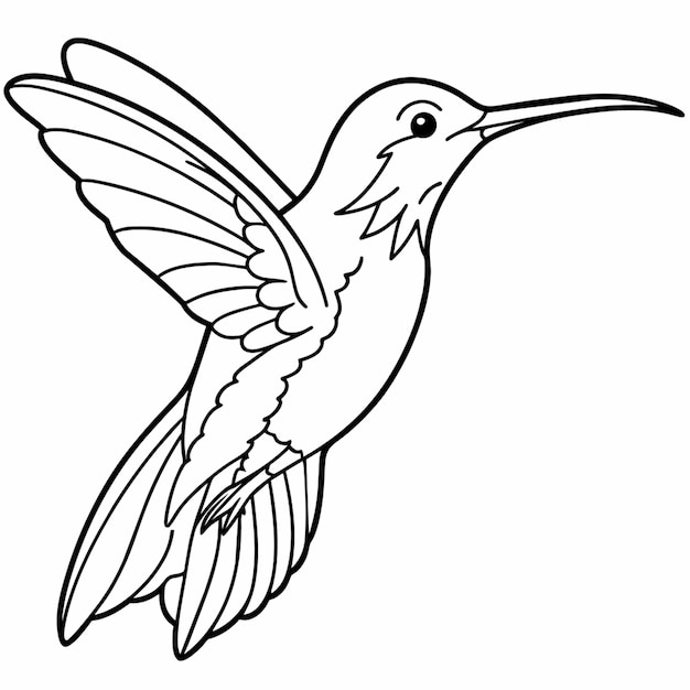 a drawing of a bird with a black outline and the word bird on it