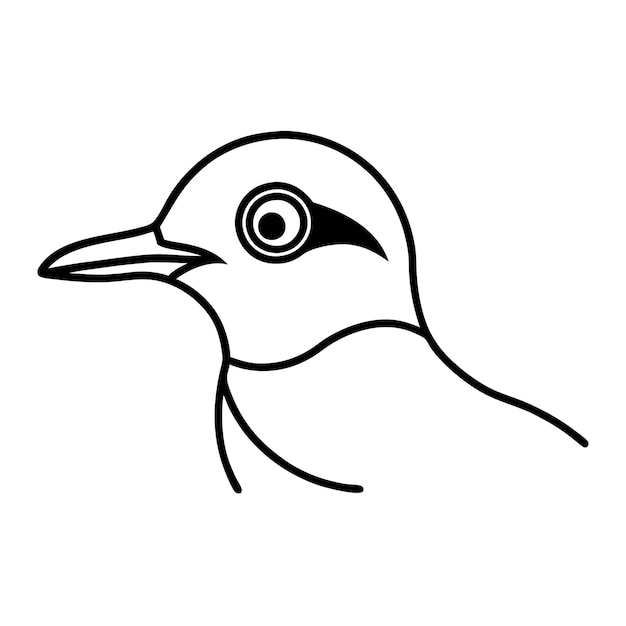 a drawing of a bird with a black outline and the word  eye