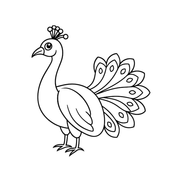 a drawing of a bird with a crown on it