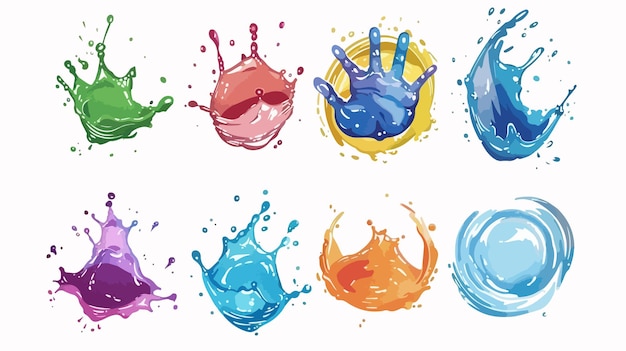 a drawing of a blue and purple ball of paint