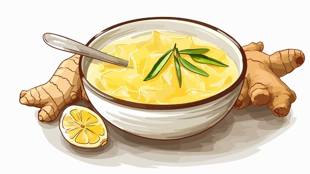 Vector a drawing of a bowl of lemons and a carrot