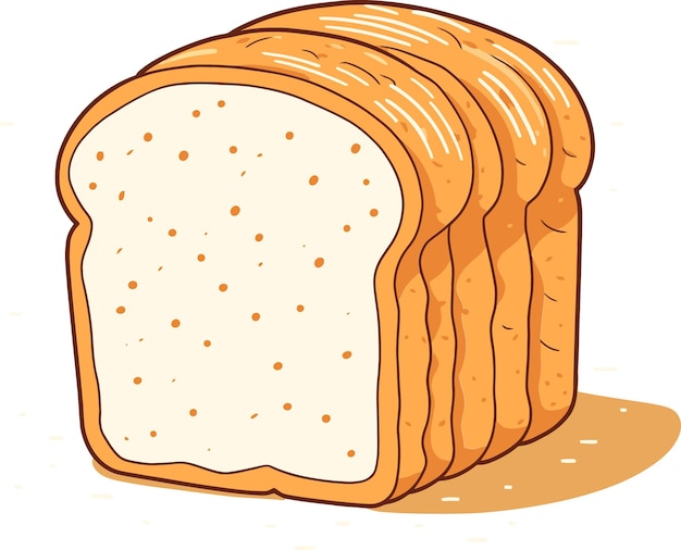 Vector a drawing of a bread with a brown background with a picture of a bread on it