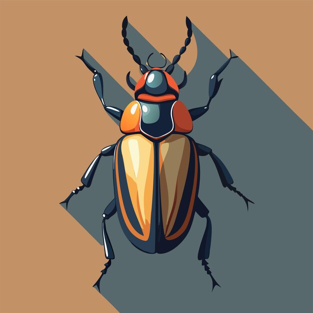 Vector a drawing of a bug with a face that says quot bug quot