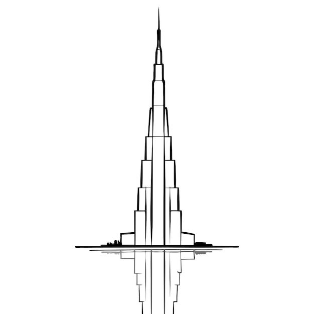 Vector a drawing of a building with a geometric design on it