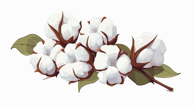 Vector a drawing of a bunch of white flowers with green leaves