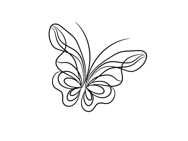 a drawing of a butterfly with a butterfly on it