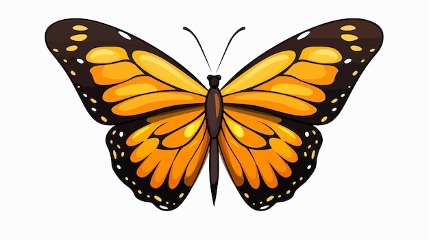 Vector a drawing of a butterfly with yellow wings