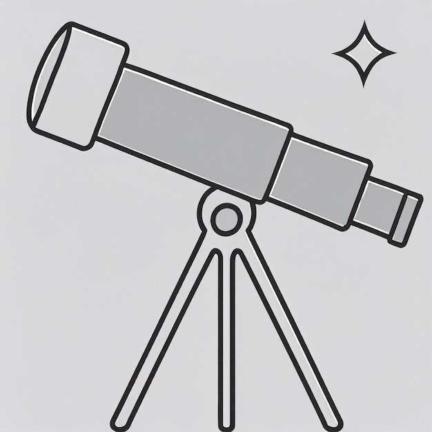 Vector a drawing of a camera with a star on it