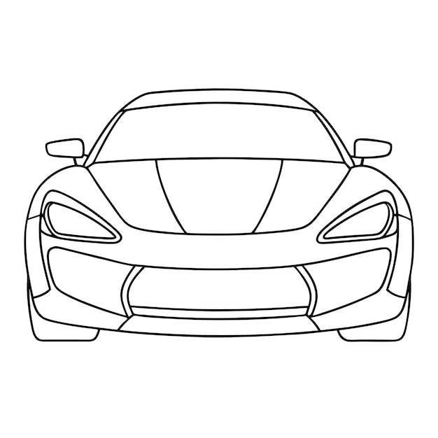 a drawing of a car that has the word car on it