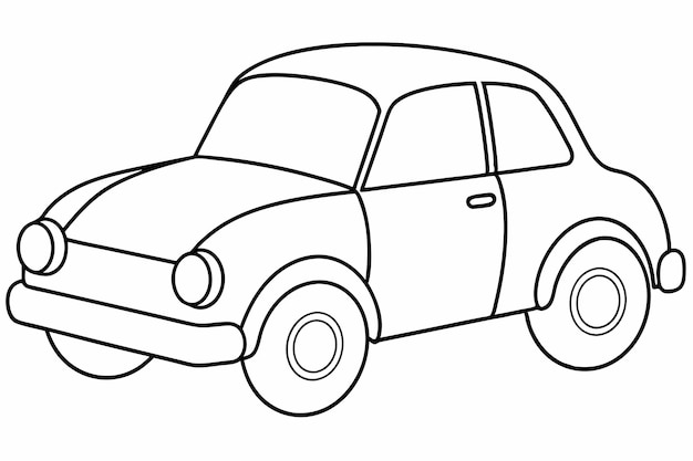 Vector a drawing of a car with a drawing of a car that sayscar