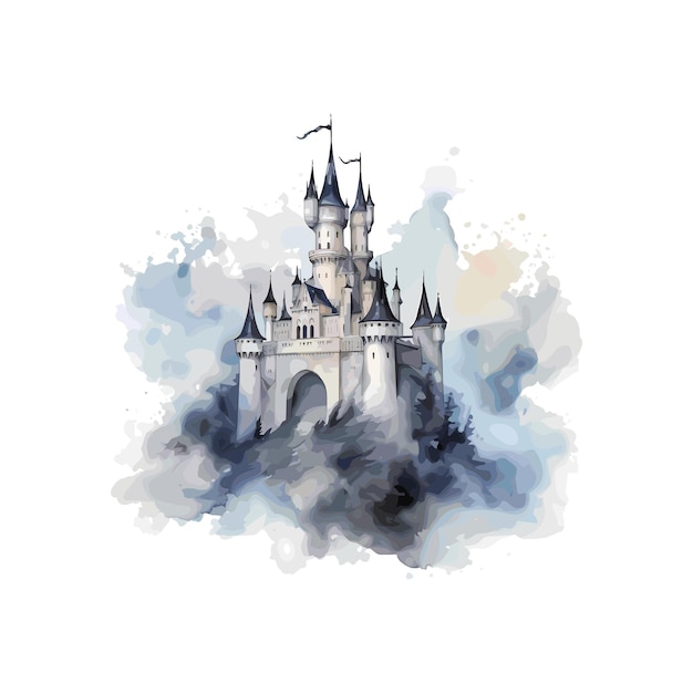 a drawing of a castle with the word quot castle quot on it