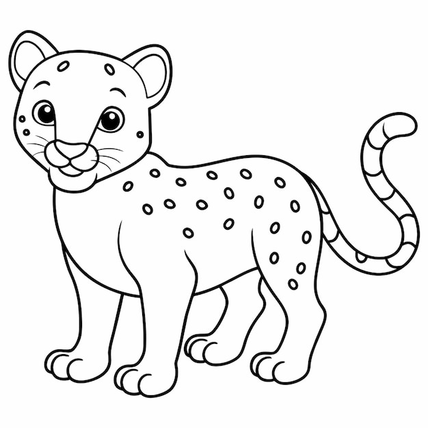 Vector a drawing of a cat with spots on its back