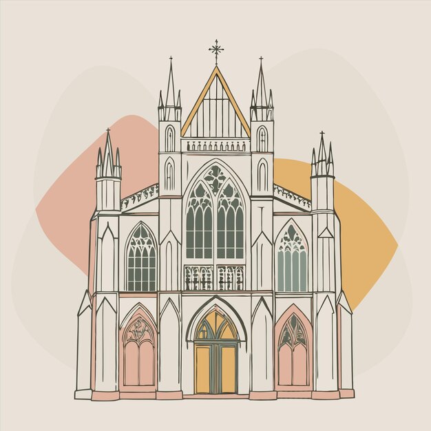 a drawing of a church with the word quot st vitus quot on it