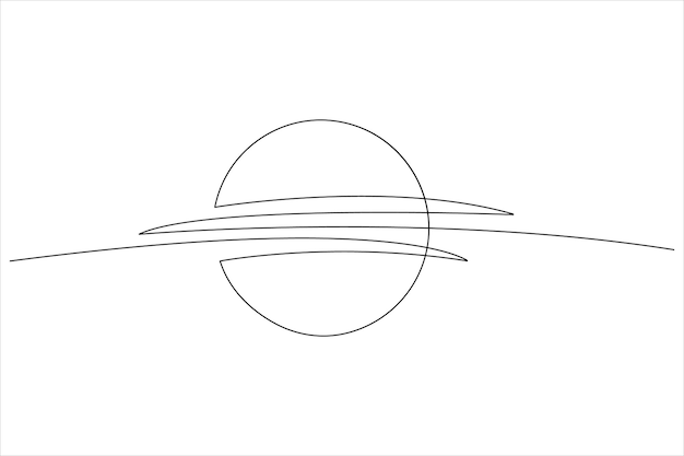 Vector a drawing of a circle with a line drawn on it