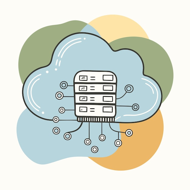 Vector a drawing of a cloud with the word quot test quot on it