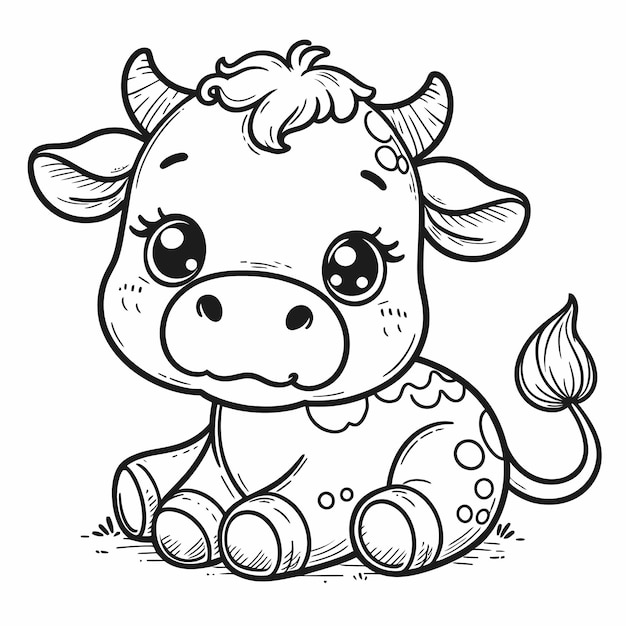 a drawing of a cow with a candle in it