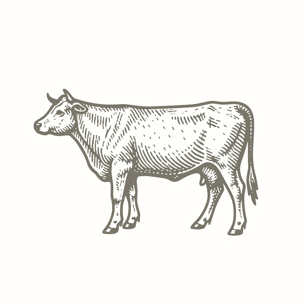 a drawing of a cow with a cow on it