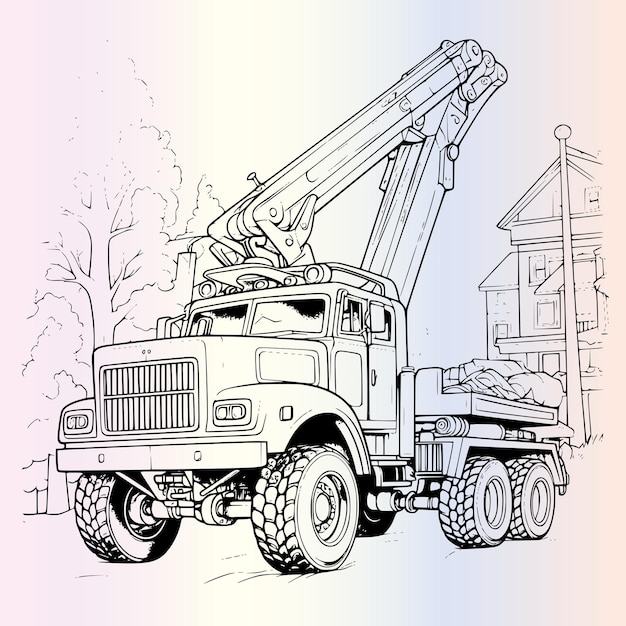 Vector a drawing of a crane that says im a crane on it