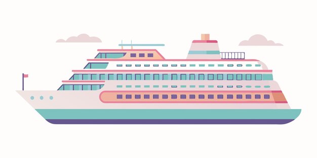 Vector a drawing of a cruise ship from the company