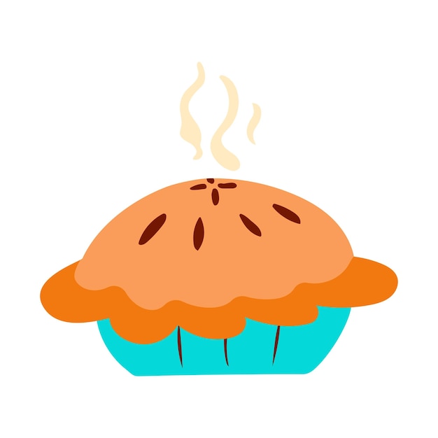 a drawing of a cupcake with a face on it