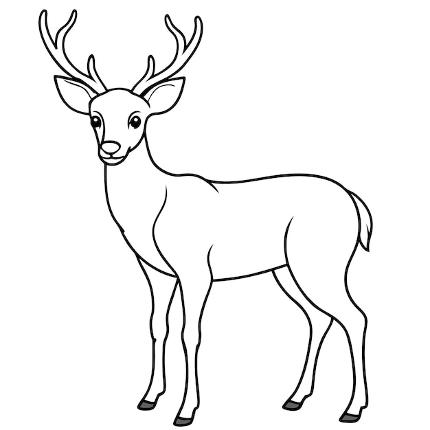 a drawing of a deer with antlers on it