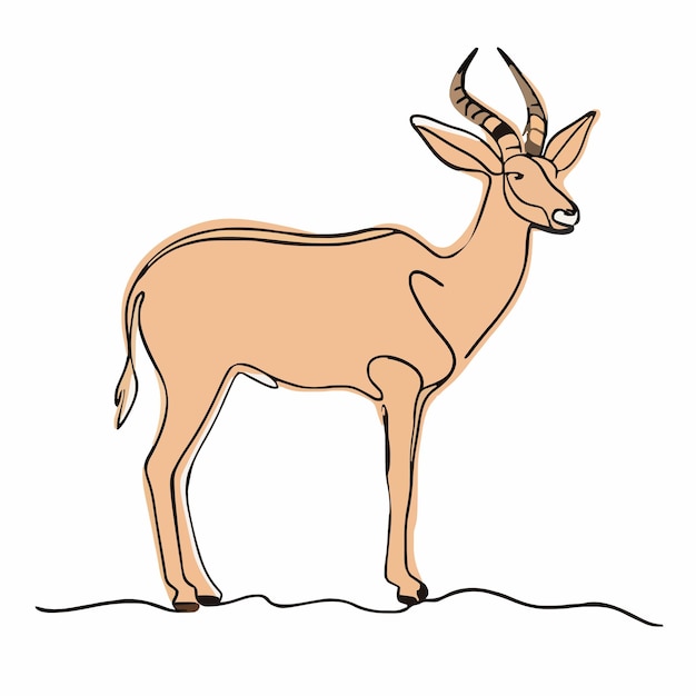 a drawing of a deer with a brown face and a white background