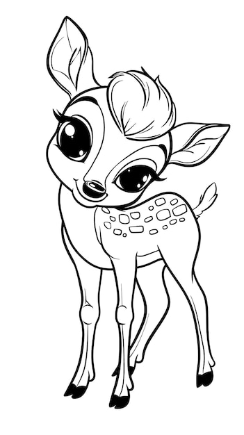 Vector a drawing of a deer with a pen that says  deer