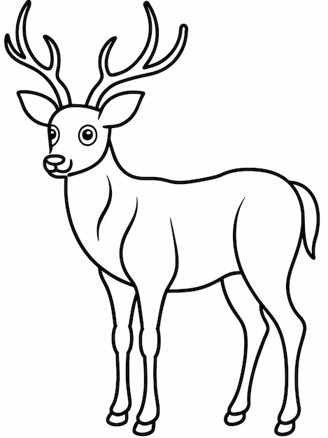 Vector a drawing of a deer with a white background that says  antlers