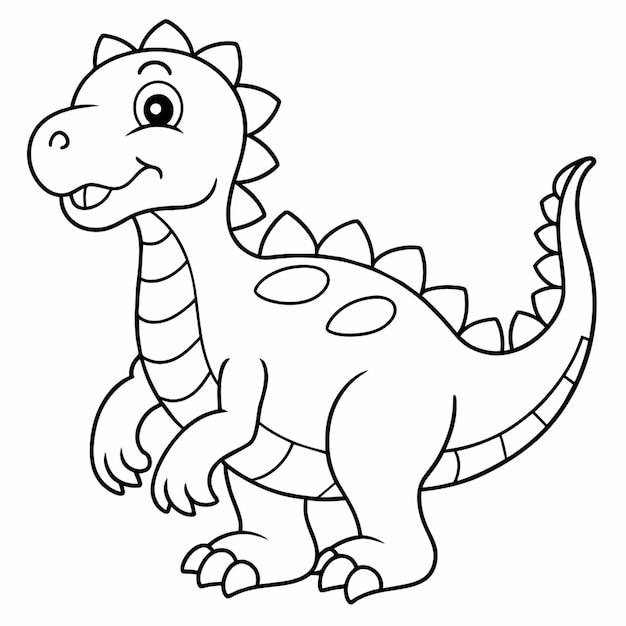 Vector a drawing of a dinosaur with a black outline