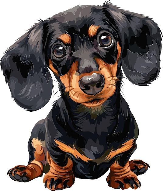 a drawing of a dog called a dachshund