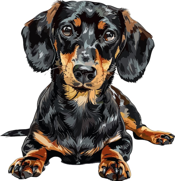 a drawing of a dog called a dachshund