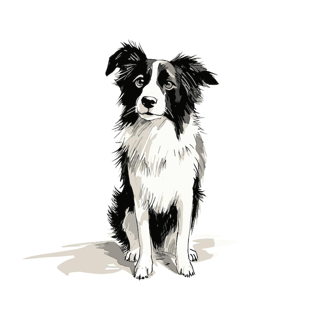 Vector a drawing of a dog that has the word  dog  on it