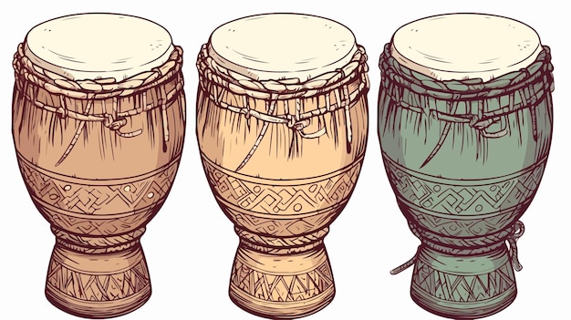 Vector a drawing of drums by person