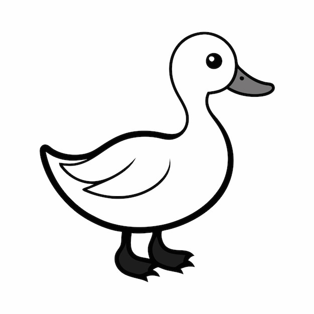 a drawing of a duck that has a white duck on it