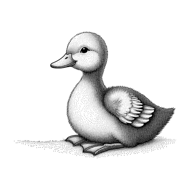 a drawing of a duck with a white background that says duck