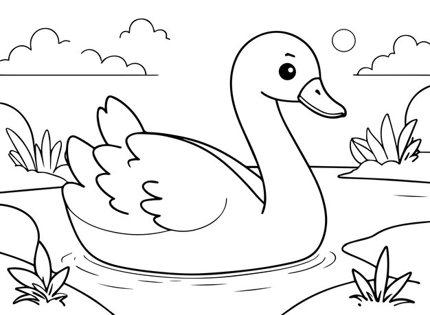 Vector a drawing of a duck with the words quot duck quot on it