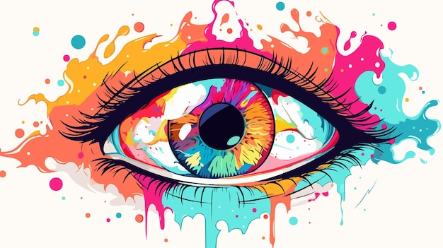 a drawing of an eye with the words  the word eye  on it