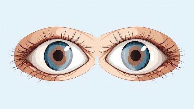 a drawing of eyes with blue eyes