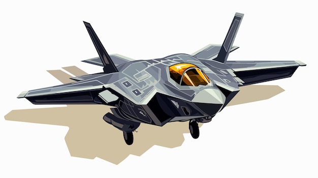 Vector a drawing of a fighter jet with the words  air force  on the side