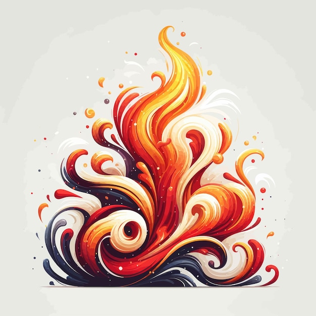 a drawing of a fire with the word fire on it