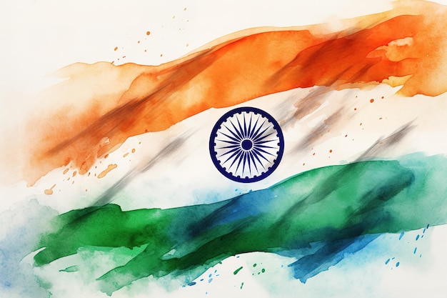 a drawing of the flag with the word indian on it